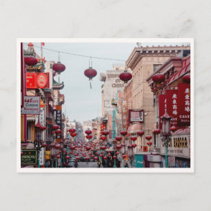 China Town San Francisco Laternen Straße Foto Postkarte