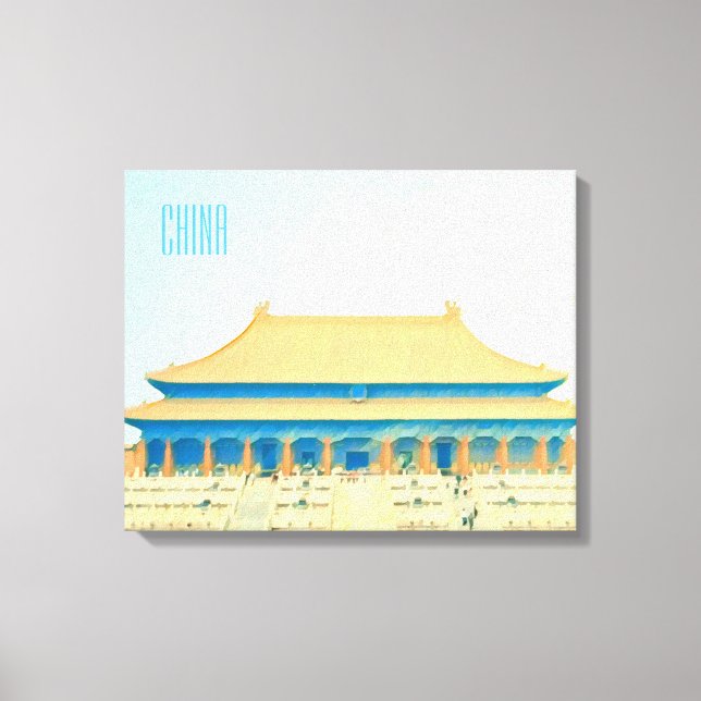 China Verbotene Reise in die Altstadt Leinwanddruck (Vorderseite)