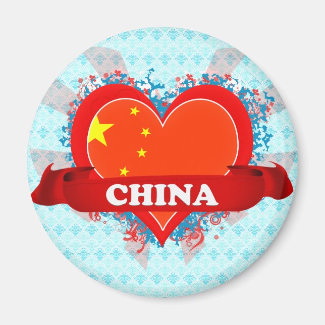CHINA VINTAG I LIEBE MAGNET (Vorne)