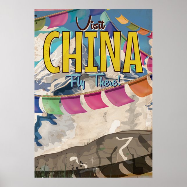 China Vintage Travel Poster (Vorne)