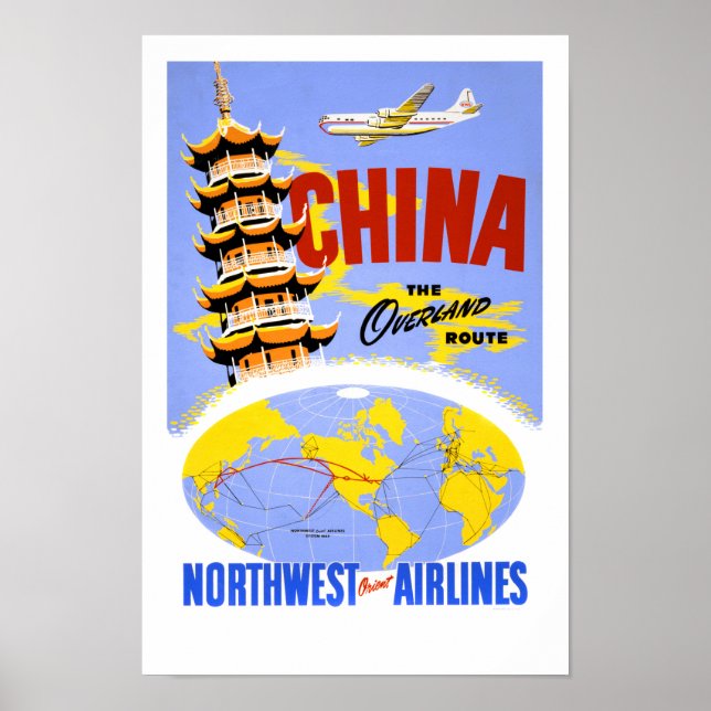 China Vintage Travel Poster Zurück (Vorne)