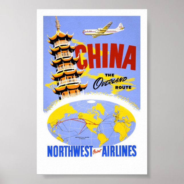 China Vintage Travel Poster Zurück (Vorne)