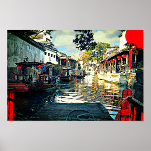 China Wasserstädteplakat Poster