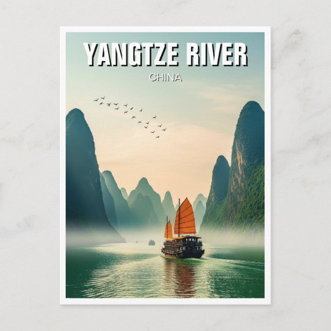 China Yangtze Postkarte (Vorderseite)