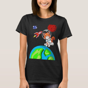 China Zoo Animal Weltraumraketenastronaut Rot T-Shirt
