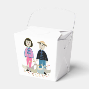 Chinajunge und -mädchen geschenkschachtel