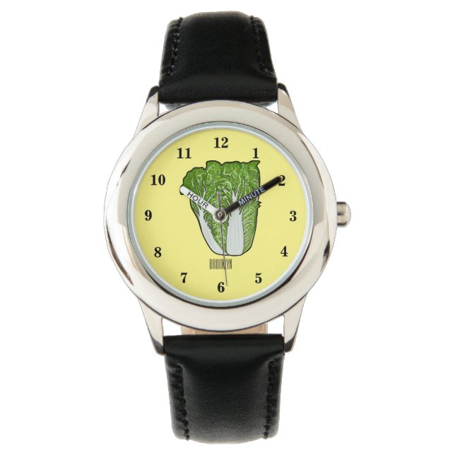 Chinakohl-Cartoon Armbanduhr (Vorderseite)
