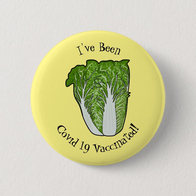 Chinakohl-Cartoon Button (Vorderseite)