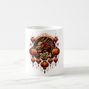 Chinas neues Jahr 2024 Kaffeetasse