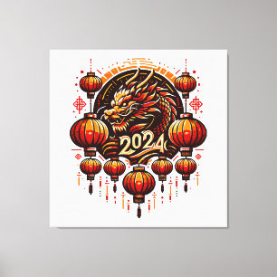 Chinas neues Jahr 2024 Leinwanddruck