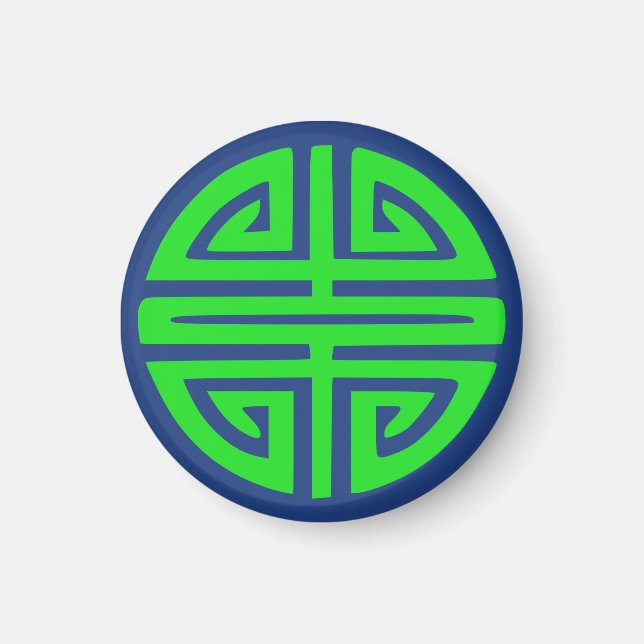 Chinas Wohlstand-Symbol grün Magnet (Vorne)