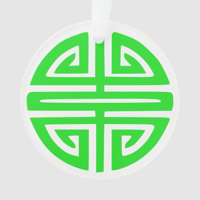 Chinas Wohlstand-Symbol grün Ornament (Vorderseite)