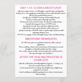ChinatiEyebrow Microblading Aftercare Instructions Einladung