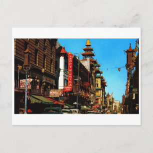 Chinatown, 1950er San Francisco Vintag Postkarte