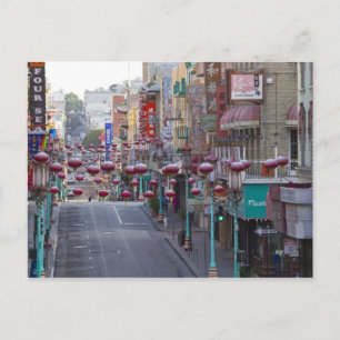 Chinatown an der Grant Street in San Francisco, Postkarte