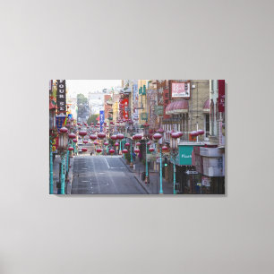 Chinatown in der Grant Street in San Francisco, Leinwanddruck