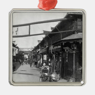 Chinatown in Shanghai, Ende des 19. Jahrhunderts Silbernes Ornament