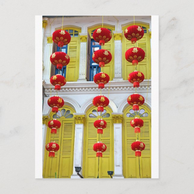 Chinatown Kolonialarchitektur Singapur Postkarte (Vorderseite)