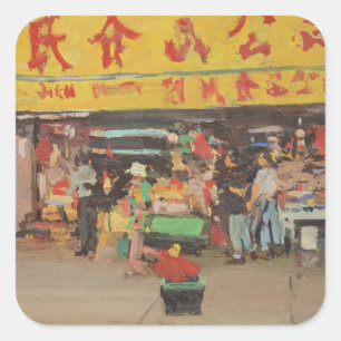 Chinatown New York 2012 Quadratischer Aufkleber