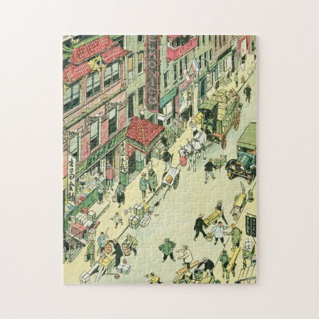 Chinatown NY Manhattan Street Szene Tony Sarg (Vertikal)
