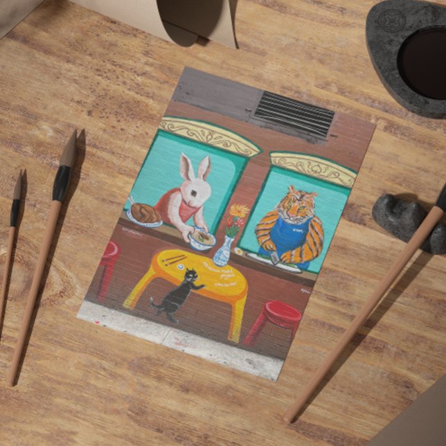 Chinatown NYC Postcard - Tiermauerwerk Postkarte (Von Creator hochgeladen)