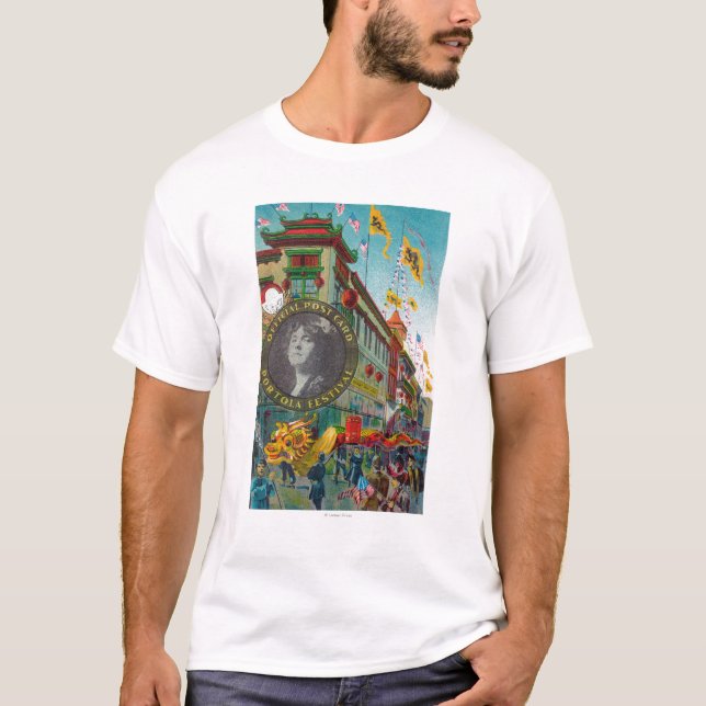 Chinatown-Parade für Portola Festival T-Shirt (Vorderseite)