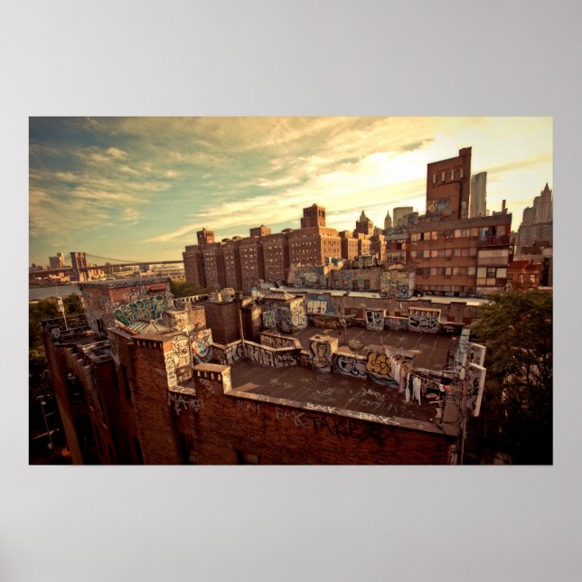 Chinatown Rooftop Graffiti Poster (Vorne)