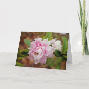 Chince Blossom Gouache Art Note Card Karte