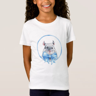 Chinchilla 1. Blaue Schleife T-Shirt