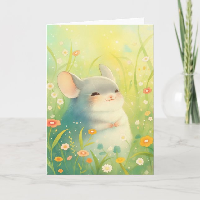 Chinchilla Blissful Garden Karte (Vorderseite)