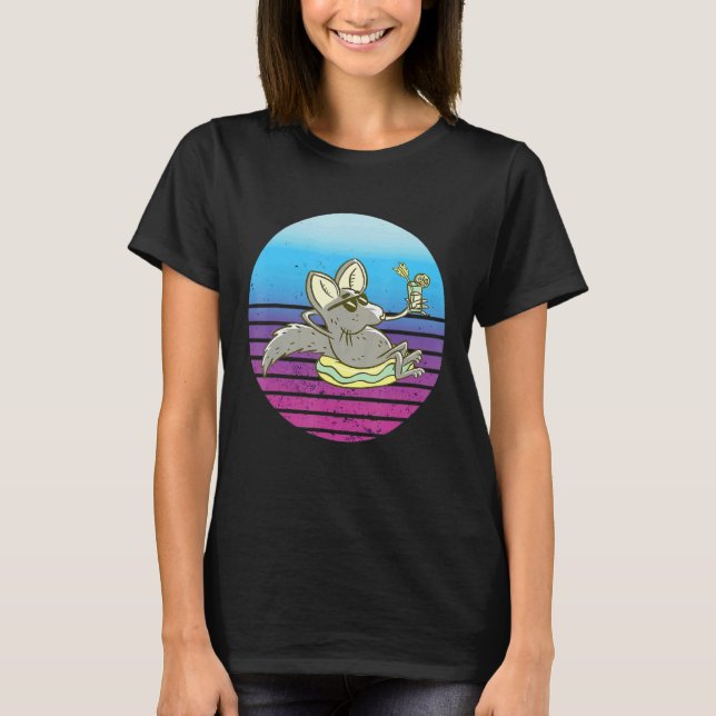 Chinchilla Chinchillas Relax Retro Ferienhaus T-Shirt (Vorderseite)