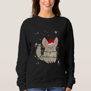 Chinchilla Christmas Lights Led Weihnachtsmannmütz Sweatshirt