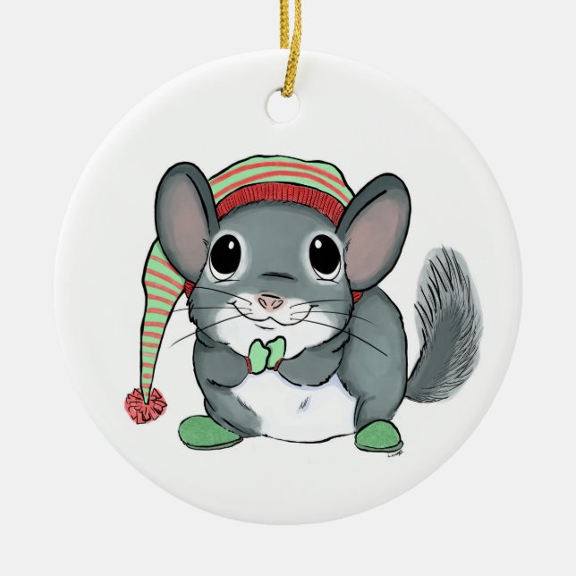 Chinchilla Christmas Tree Ornament  (Vorne)
