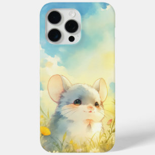 Chinchilla Freudiger Blick auf Wildblumen Case-Mate iPhone Hülle