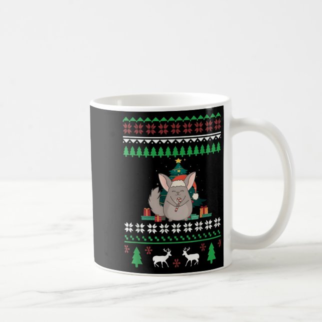 Chinchilla Funny Pet Ugge Weihnachtskurat Kaffeetasse (Rechts)