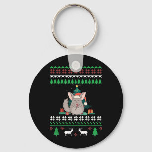 Chinchilla Funny Pet Ugge Weihnachtskurat Schlüsselanhänger