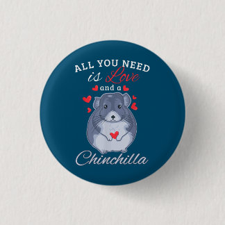 Chinchilla Gift Funny Niedlich Pet Animal Lover Be Button