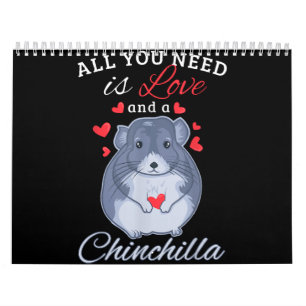 Chinchilla Gift Funny Niedlich Pet Animal Lover Ei Kalender