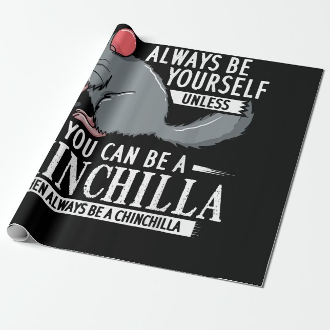 Chinchilla Gift Funny Niedlich Pet Geschenkpapier (Ungerollt)