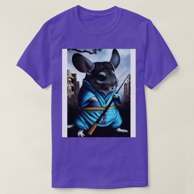Chinchilla in einem Ninja-Kostüm 4 T-Shirt (Design vorne)