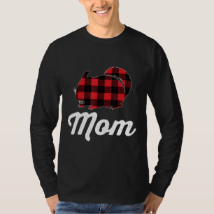 Chinchilla Mama Lover Roter Karierter Rodent Haust T-Shirt