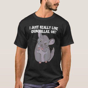 Chinchilla Niedlich Rodent Pet Chinchilla Ears Pet T-Shirt