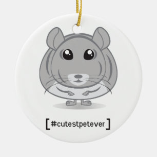 Chinchilla-niedlichste Haustier-überhaupt Keramik Ornament