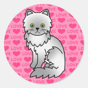 Chinchilla Persian Runder Aufkleber