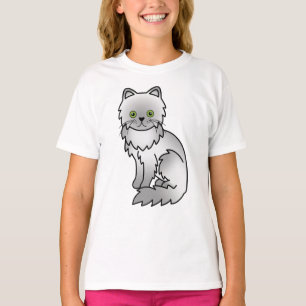 Chinchilla Persischer Niedlicher Cartoon Katze Ill T-Shirt