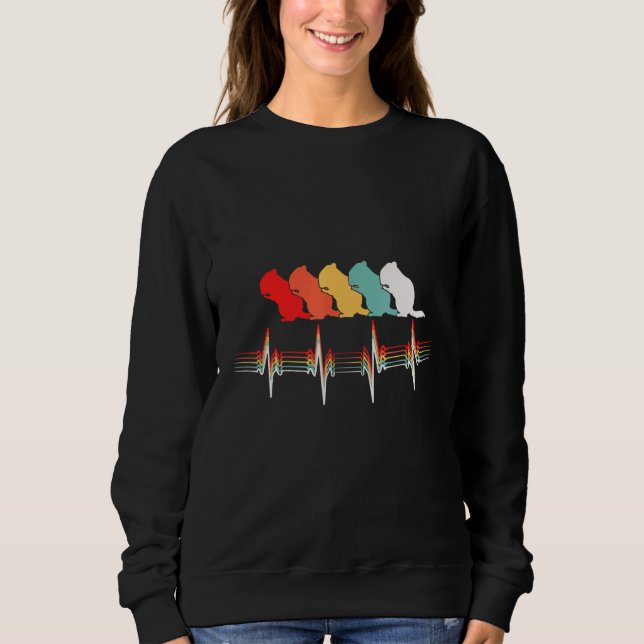 Chinchilla Retro Sunset Sweatshirt (Vorderseite)