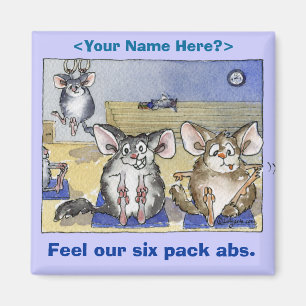 Chinchilla Work Out Magnet