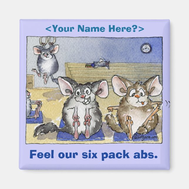 Chinchilla Work Out Magnet (Vorne)