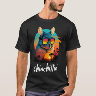 Chinchillin' Retro Groovy Chinchilla T-Shirt