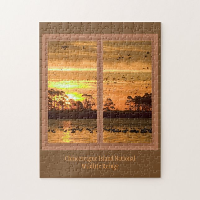 Chincoteague Insel-Sonnenuntergang-Puzzle (Vertikal)